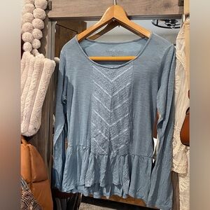 North River Women’s Blue Long Sleeve Top Size M